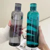 時間スケールボトルカップルの透明な透明な水ボトルプラスチックポータブルコンテナリークプルーフドロップ耐性カップ