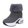 Stiefel Herbst Winter Neue Wildleder Plüsch Warme Einfarbig Runde Kopf Dicken Boden Kurzarm Mode Stiefel Trend 230830