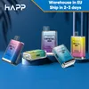 새로운 정통 크리스탈 바 6k 퍼프 vape 6000 desechable vaper 1500mah e 담배 메쉬 코일 일회용 vapes 펜 2mg 2% 미리 채워진 장치 einweg zigarette EU 창고