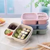 Schakel containers uit lunchbox herbruikbare 3-compartiment plastic verdeelde voedselopslagcontainer dozen