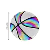 Bollar Dazzle Light Basketball 7# Reflective Basketball Pu Wear-Resistent Luminous Basketball Competition Training Balls 231213