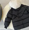 piumino invernale per bambini firmato ragazzo ragazza con cappuccio strisce giacche in pile di cotone cappotto per bambini B2016