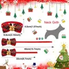 Abbigliamento per cani Collare natalizio per animali domestici Papillon festivo per gatti Gattino Cucciolo Decorazione per feste Accessori per piccole collane di Babbo Natale