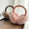 Muffs mignons CHEPHONES PLUSE FEMMES EARMUFS DE CASSE SOFF SOFT CASHERE SOFF SOLID FURT PLUGS FOLM UNISE COUVERT