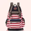 S5Q Women's Hasp Striped Bookbag Accessories Travel Rucksack Women Chirstmas School Bag Satchel Canvas Backpack AAACYV266t