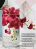 Fleurs décoratives orchidée artificielle en soie blanche royale avec feuilles maison maison mariage jardin décoration extérieure accessoires Table