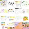 Forks 6-50pcs Animal Fruit Grade Mini Cartoon Crianças Bolo Bolo Bento Acessórios para Almoço Decoração de Festa298p