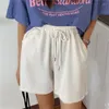 Pantalones cortos para mujer Verano Coreano Y2K Mujeres Casual Versátil Deportes para correr Color Sólido Alto Cintura Suelta Homewear