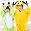 Pijamalar erkek kız çocuk köpek kurbağası pijama set pazen çocukları hayvan karikatür cosplay kapüşonlu pijama infantil kigurumi pijama r231214