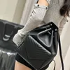 Rugzakstijl Modeontwerper Rugzak Dames en Heren Boekentas Luxe Joe Mini Zwarte gewatteerde schapenleren emmertas Zilveren hardware Crossbody tas Schoudertas