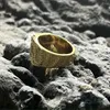 Anéis de casamento Viking Pedra Preta Vintage 316L Anel de Aço Inoxidável Padrão de Cobra Ouro Neutro Punk Presente Mens Clássico Jóias Atacado 231213