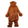 Halloween Brown Bear Mascot Mascot Costumes de haute qualité Carain de dessin animé Carnival Adults Taille Taille de Noël