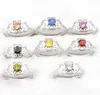 Luckyshine Newest Women039s Mix Color Bridal Gift Crystal Rings 925 Silver Colored Zircon Elegant Flower shape Wedding Rings Je6541933