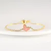 Bedelarmbanden Zirkoonarmband Vlinder Dier Insect Schattig Dames Verstelbare sieraden Schelp Acryl Luxe 18k verguld