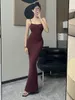 Vestidos casuales Vestido de tirantes favorecedor con figura de cintura alta y ajuste delgado Insta