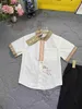 Luxury Baby Tracksuit Kids Designer Clothes Summer Short Sleeved Lapel Shirt Set Size 90-140 Boys Girls T-Shirts and Shorts Dec05