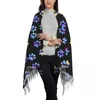 Berets Lady Long Blue Yellow Galaxy Prints Scarves Women Winter Fall Soft Warm Tassel Shawl Wraps Pretty Puppy Pet Scarf