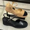 Designer sandals Latest classics Buckle chain gold High Quality black womens 100% calf leather flip sexy summer fashion Beach Slippe platform shoes