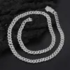 Personality 8mm Hip Hop Necklace 925 Silver Moissanite Diamond Cuban Chain for men