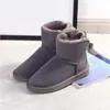 2023 Nya kvinnor Snöstövlar Stil Vattentät ko Sued Läder Vinter Lady Outdoor Warm 2 Bows Boots Brand Winter Women's Casual Boots