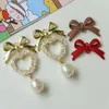 Decorative Figurines 5pcs Spray-painted Solid Alloy Bow Pendant Charms For Necklace Bracelet Earrings Jewelry Making Diy Findings