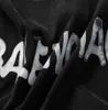 メンズパーカーデザイナーパーカーパーカーニューストリートトレンド洗浄古い文字アイロンドリルラウンドネック長袖カジュアルルーズTシャツの男性と女性と同じファッション