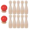 Bowling Toddler Outdoor Kid Toys Party Supplies Set Wood Inhoor Travel Child Interactive Game 231213