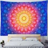 Tapisserier Mandala Tapestry Wall Hanging Bohemian Home Fabric Decoration Psychedelic Multicolor Geometric Fractal Art Room 231213
