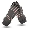 Gants de ski Femmes hiver imperméable coupe-vent mitaines Extra chaud neige Ski coton écran tactile gants pour filles moto cyclisme SportL23118