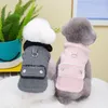 Vêtements de chien chaud mode Ins hiver vêtements pour animaux de compagnie manteau pied-de-poule épaissi veste en treillis thermique vêtements de créateur Costume