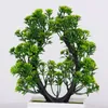 Kwiaty dekoracyjne sztuczne rośliny doniczkowe bonsai piękne małe drzewo fałszywe ozdoby do domu w ogrodzie el wystrój