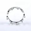 Authentic 925 Sterling Silver Sparkling Polished Crown Ring For Women Wedding Party Europe Fashion Jewelry