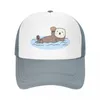 Caps Ball Caps Cute Sea Otter Baseball Cap Gentleman Hat Man For the Sun Dad Mens Women's