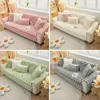 Chair Covers Thicken Sofa Covers Rabbit Plush Sofa Towels Non-slip Couch Slipcover Soild Color Universal Sofa Mat For Living Room Modern Home 231213