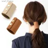 Hoofddeksels Haaraccessoires Eenvoudig PU-leer Chouchou Haarband Haargom voor vrouwen Paardenstaarthouder Haarmanchet Hoofddeksels HaaraccessoiresL231214