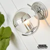 Lampe murale Space Ball Silver Simple Elegant Magic Bean Small Sicrods Lamps Chrome Semi-plated Glass Lights Corridor Bedroom