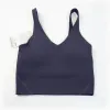 Lu Yoga Kıyafet Türü Geri Hizalama Tank Tops Gym Giyim Kadınlar Çıplak Sıkı Sıkı Spor Sütun Fitness Güzel iç çamaşırı gömlek JKL123 Boyut S-XXL