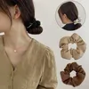 Headwear Hair Accessories Vintage Silk Hair Scrunchies Elastic Hair Bands Solid Color Women Girls Headwear Ponytail Ties Rope Hair AccessoriesL231214