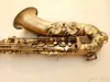 Super Play Bronzed Tenor Saxophone T-992 BB Flat Vintage Musical Instrument med Case Neck Mouthpiece