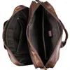 Портфели мужские из натуральной кожи, 17-дюймовая сумка для ноутбука, винтажная деловая компьютерная сумка-мессенджер, органайзер для документов на плечо