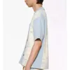 Rhude T-shirt Designers Début Automne Nouveau Col Polo Unisexe Tricoté Jacquard Chemise À Manches Courtes Stand Up Casual Ins Lâche Et Confortable Mode Couleur Assortie