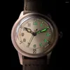 Horloges Horloge Voor Heren Cusn8 Brons 36 Mm Vintage Pols Militair 150 Waterdicht Super Lichtgevende Drop