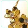 Brand Pure 925 Severling Silver Jewelry для женщин 3 листовой цветок цветочный кулон Luck Clover Sakura Свадебная вечеринка Ожерелье 9496141