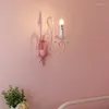 Wall Lamps Modern Bedroom Children Room American Household Beautiful Led Crystal Lighting European Bedside Decoration Light