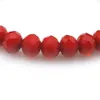 Bracciale con perline di cristallo sfaccettato rosso scuro da 8 mm per le donne Braccialetti elastici stile semplice 20 pezzi / lotto Whole305E