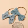 Accessoires de cheveux pour bébé, bandeau pour fille et garçon, imprimé en Nylon, corde à nœud mignonne, série bleue, bandeau de princesse