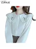 Blouses Femme Chemises CJFHJE été nouveau Vintage brodé fleur Jacquard chemise femmes mode romantique doux Style polyvalent simple boutonnage chemise L231214