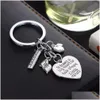 Key Rings 12Pcs Metal Charms Keyring It Takes A Big Heart To Help Shape Little Minds Keychain Apple Rer Abc Letters Teachers Key Chain Dhmz0