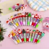 Bolígrafos 20pcslot Navidad Silicona Pen 4 Color Suministros escolares Kawaii Lindo Artículos de escritura estacionarios Set 231213