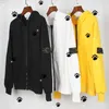 Spring and Autumn New Trendy Brand Solid Color Zipper Cardigan for Men and Women Couples Loose Hooded Hoodie Coat